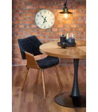 ROUND TABLE CARMELO, TOP - WALNUT, LEGS - BLACK order